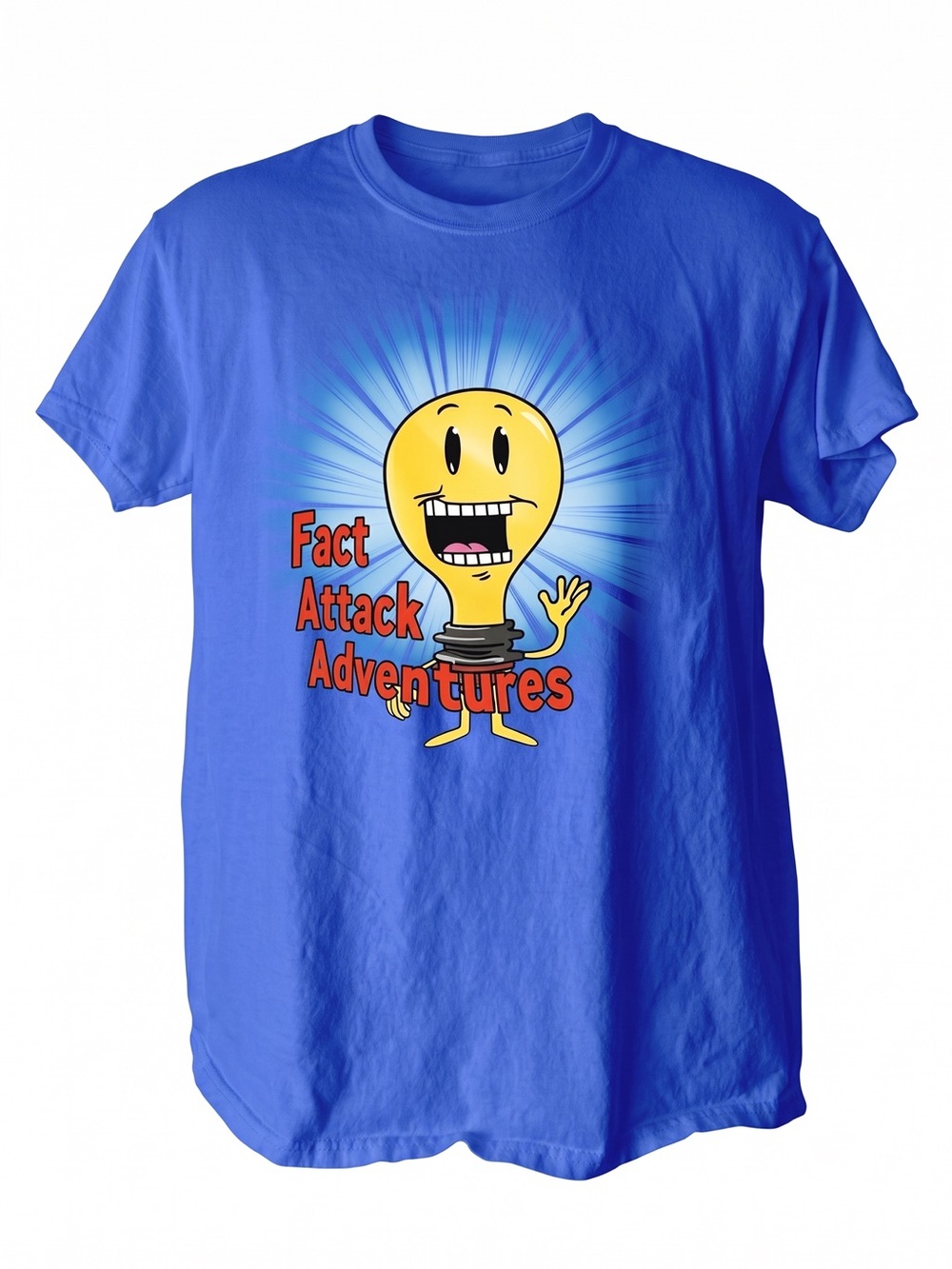 Gildan Blue Graphic 'Fact Attack Adventures' Tee